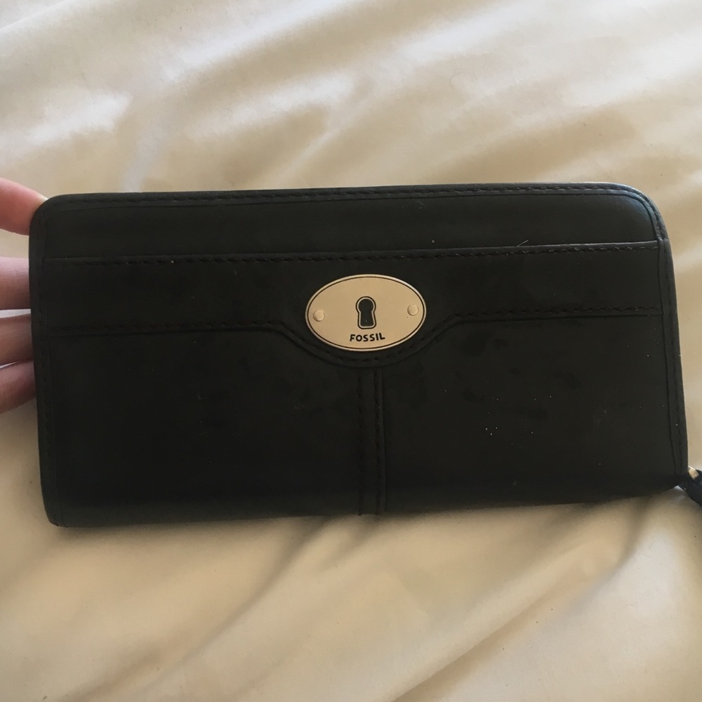 Fossil wallet black leather